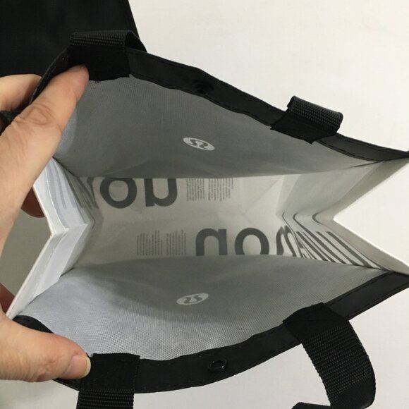 Lululemon 2 Sizes Gift Bag NEW! Black Lululemon Logo Printed - Picture 11 of 16